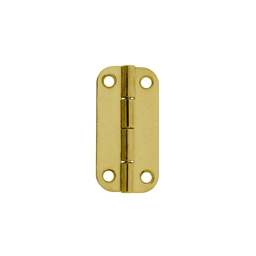 Meubelscharnier messing 35 x 18 mm ronde hoeken
