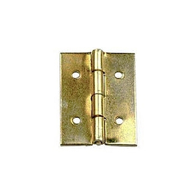 Scharnier met vaste pen 20 x 15 mm uitgeslagen vermessingd