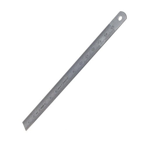 Rvs verenstalen liniaal smal 150 mm