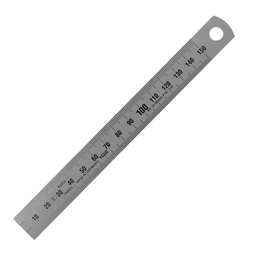 Rvs verenstalen liniaal breed 150 mm