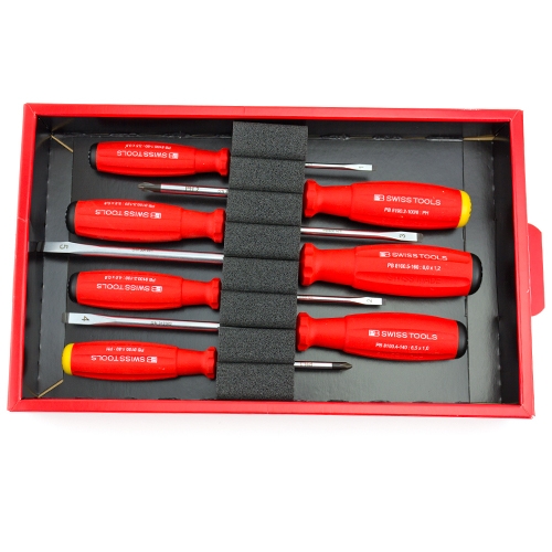 PB Swiss Tools schroevendraaierset plat en Phillips 7-delig