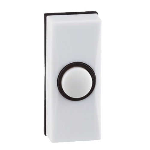 Beldrukker Honeywell Sesame 24x55mm wit/wit